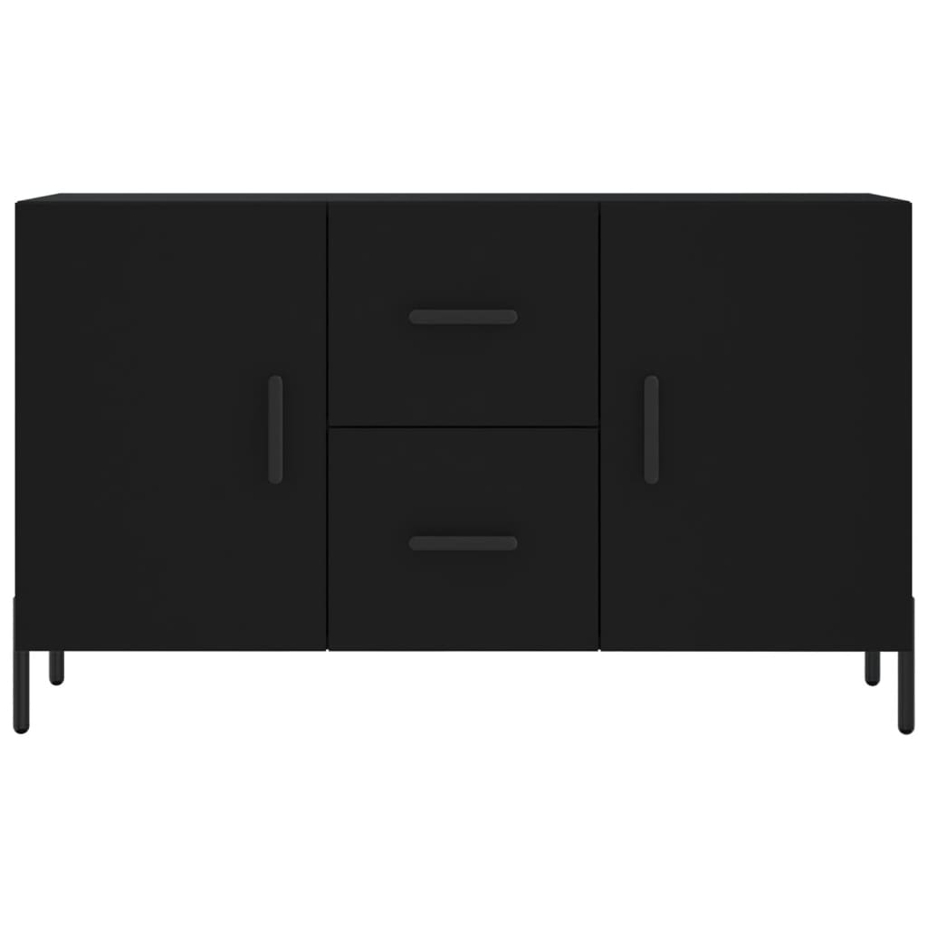 Komoda crna 100 x 36 x 60 cm od konstruiranog drva