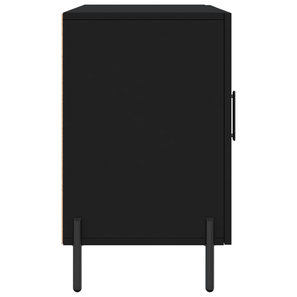 Komoda crna 100 x 36 x 60 cm od konstruiranog drva