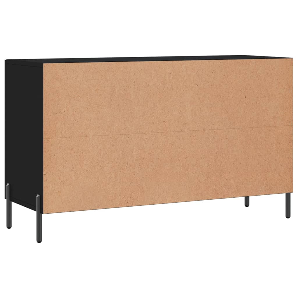 Komoda crna 100 x 36 x 60 cm od konstruiranog drva