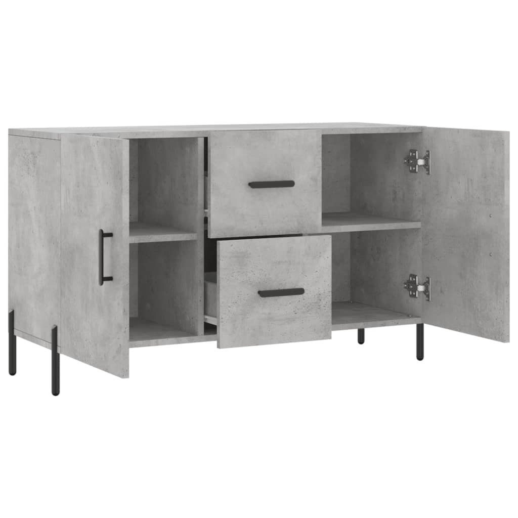 Komoda siva boja betona 100x36x60 cm od konstruiranog drva