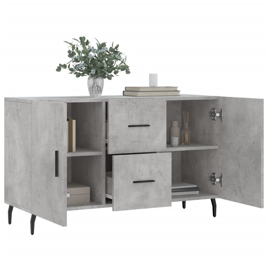Komoda siva boja betona 100x36x60 cm od konstruiranog drva