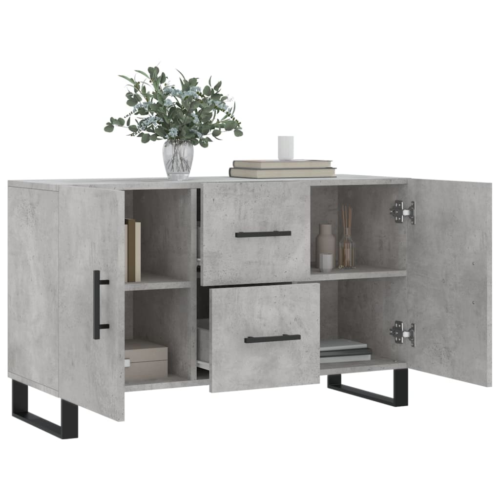 Komoda siva boja betona 100x36x60 cm od konstruiranog drva