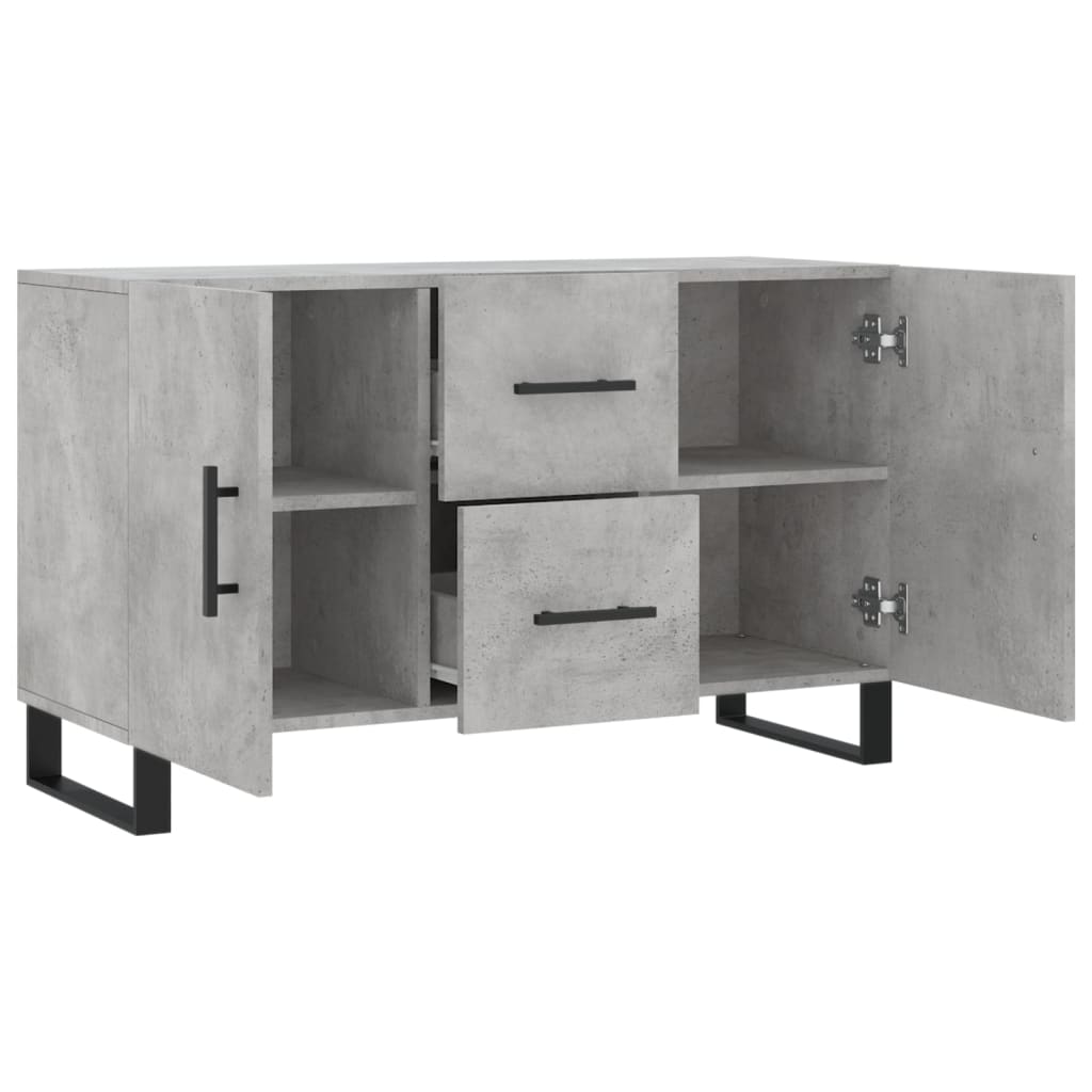 Komoda siva boja betona 100x36x60 cm od konstruiranog drva