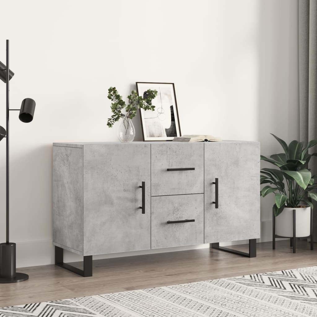Komoda siva boja betona 100x36x60 cm od konstruiranog drva