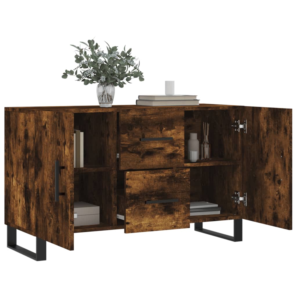 Komoda boja dimljenog hrasta 100 x 36 x 60 cm konstruirano drvo