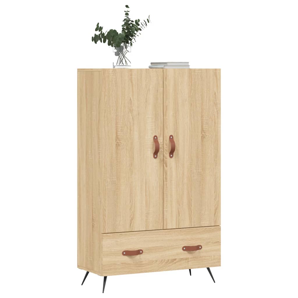 Visoka komoda boja hrasta 69,5 x 31 x 115 cm konstruirano drvo