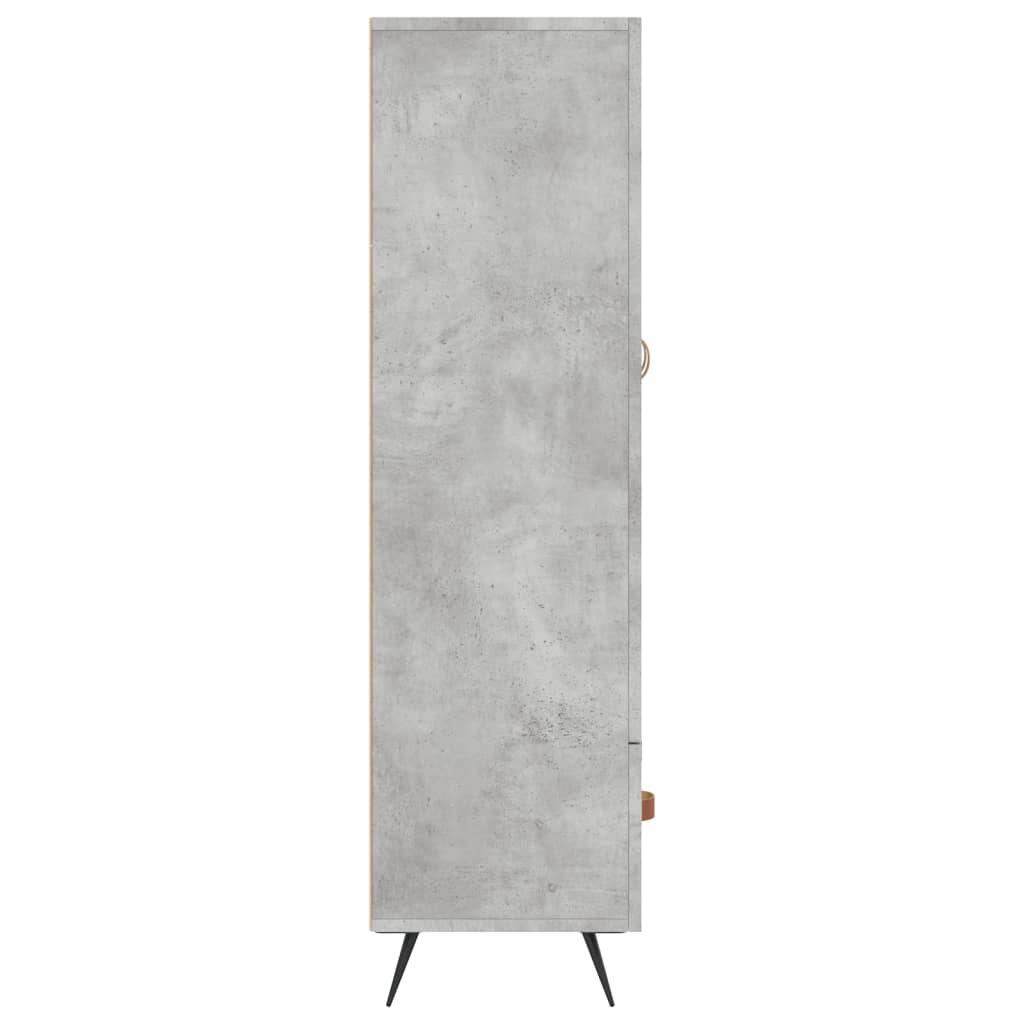 Visoka komoda boja betona 69,5 x 31 x 115 cm konstruirano drvo