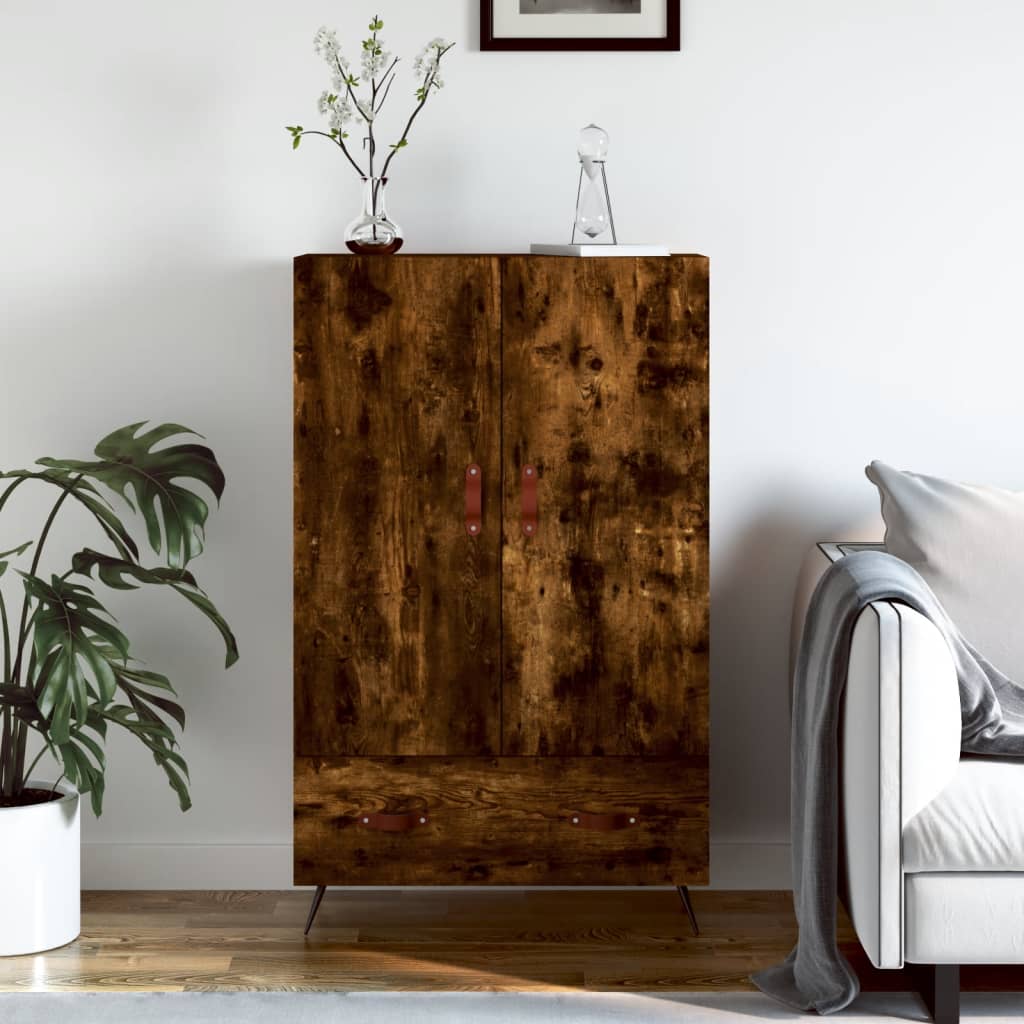 Visoka komoda boja hrasta 69,5 x 31 x 115 cm konstruirano drvo