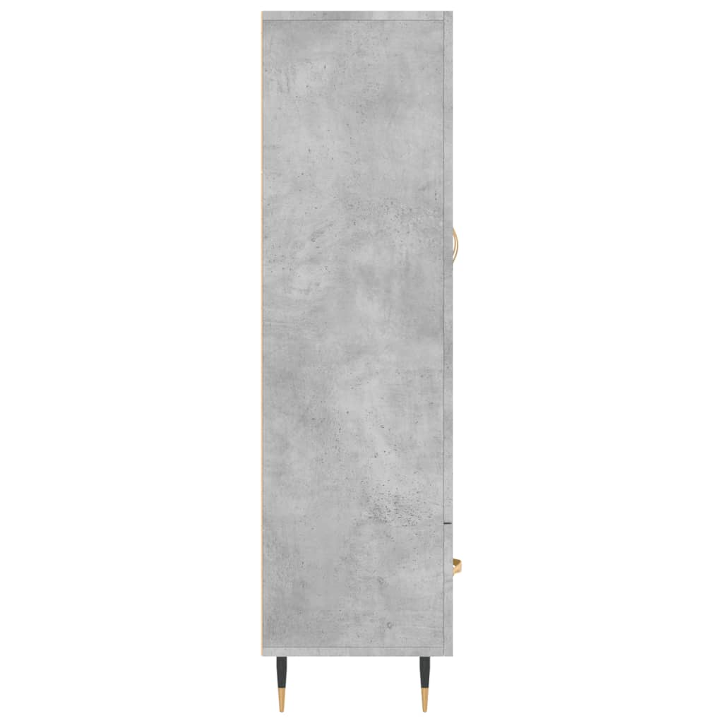 Visoka komoda boja betona 69,5 x 31 x 115 cm konstruirano drvo