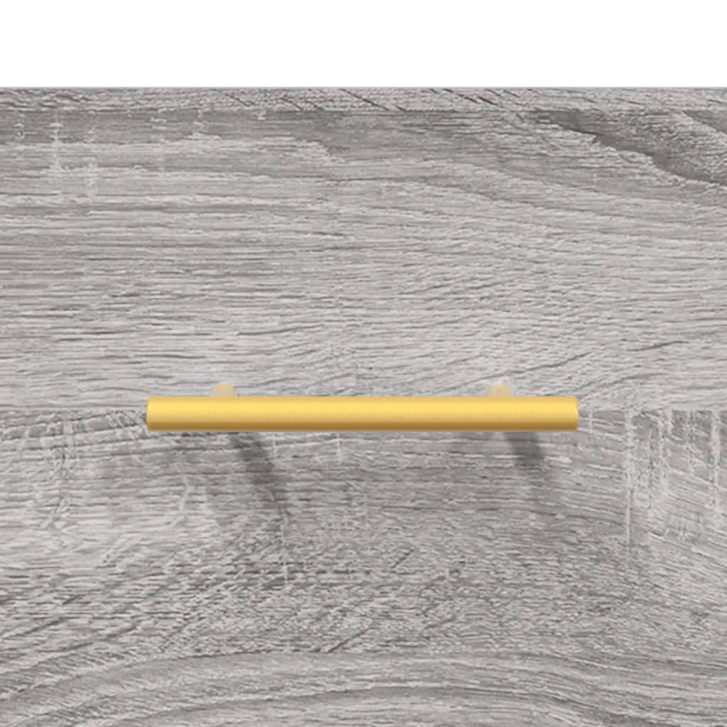 Visoka komoda siva boja hrasta 69,5x31x115 cm konstruirano drvo