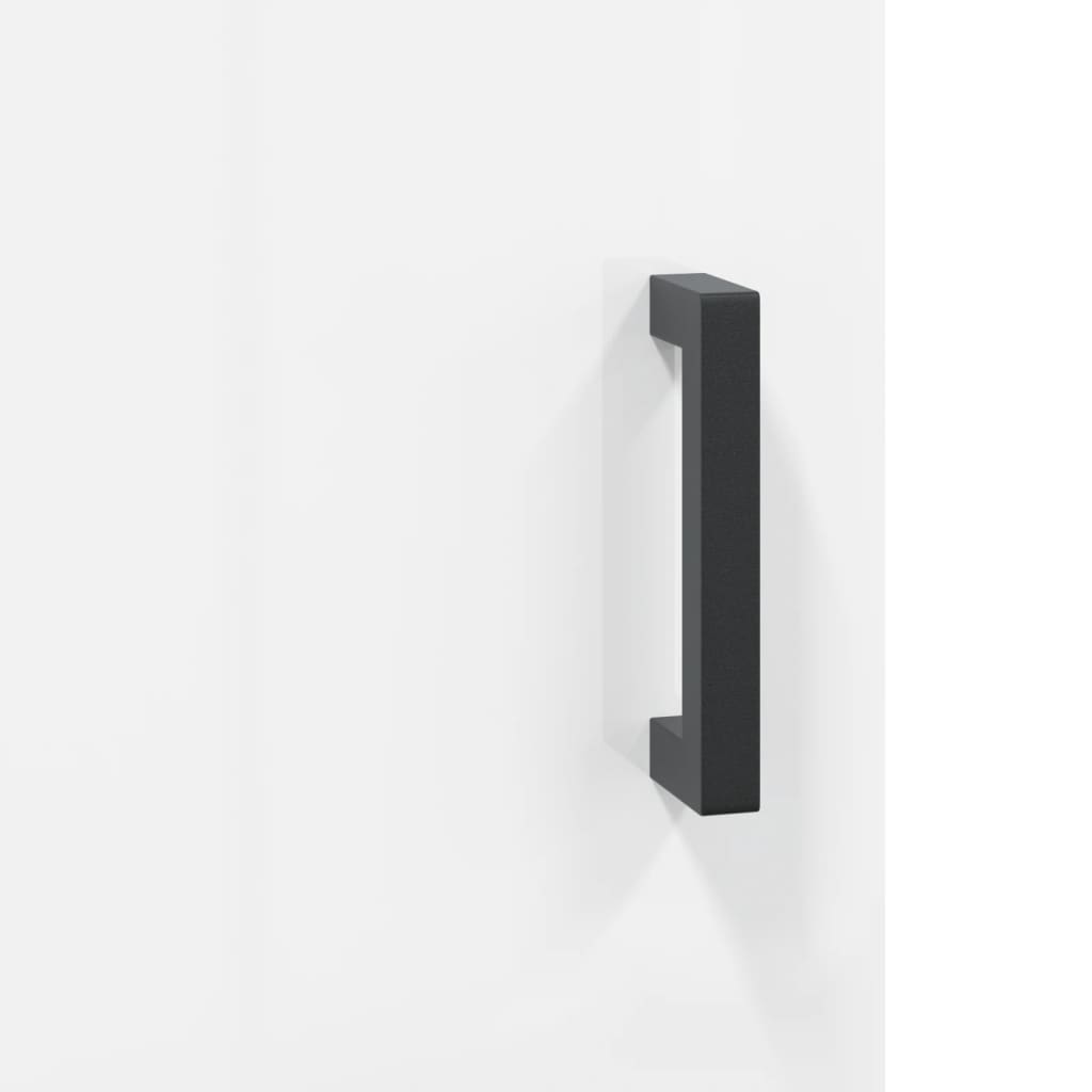 Visoka komoda sjajna bijela 69,5x31x115 cm konstruirano drvo