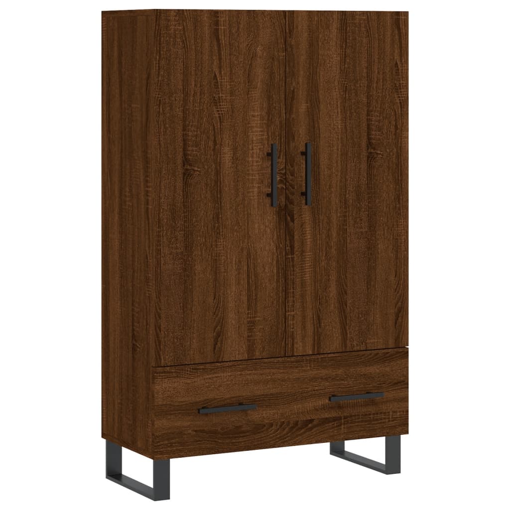 Visoka komoda smeđa boja hrasta 69,5x31x115cm konstruirano drvo