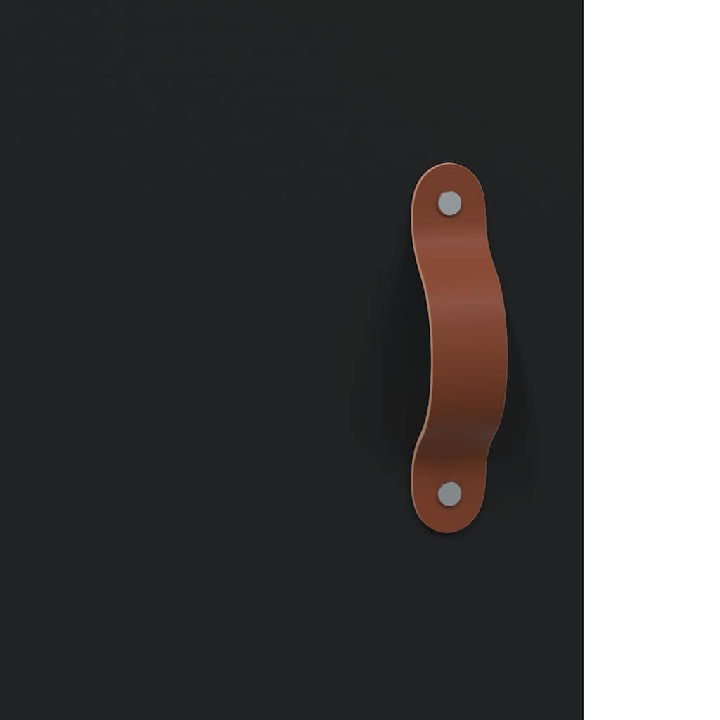 Visoka komoda crna 69,5 x 31 x 115 cm od konstruiranog drva