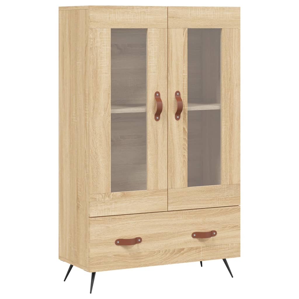 Visoka komoda boja hrasta 69,5 x 31 x 115 cm konstruirano drvo