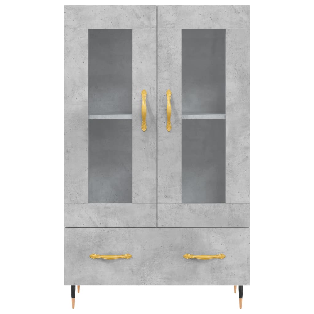 Visoka komoda boja betona 69,5 x 31 x 115 cm konstruirano drvo