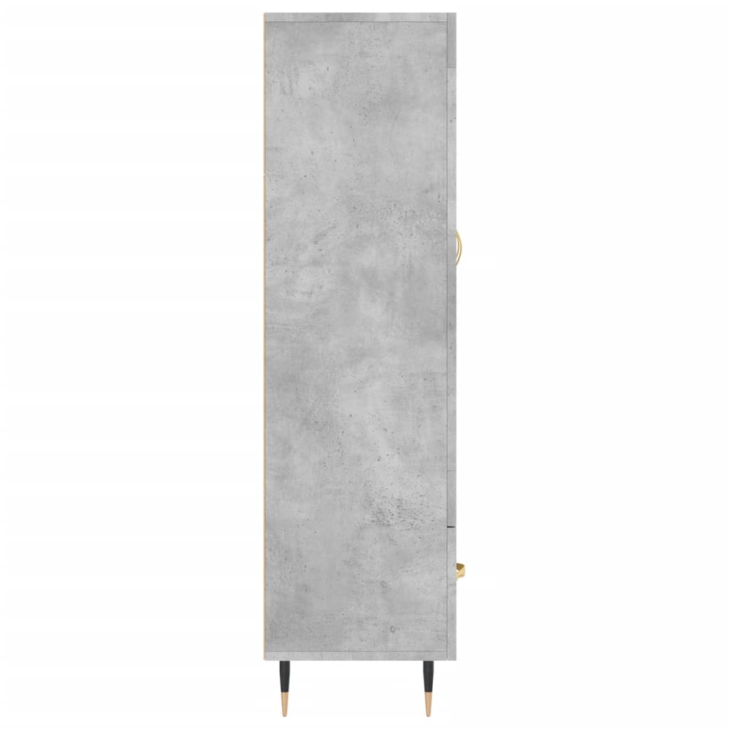Visoka komoda boja betona 69,5 x 31 x 115 cm konstruirano drvo