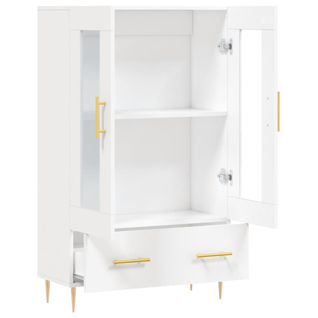 Visoka komoda bijela 69,5 x 31 x 115 cm od konstruiranog drva