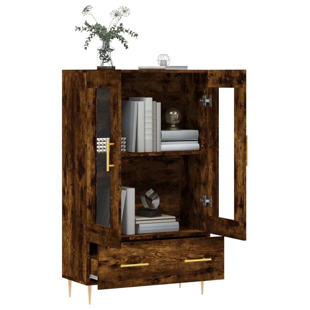 Visoka komoda boja hrasta 69,5 x 31 x 115 cm konstruirano drvo