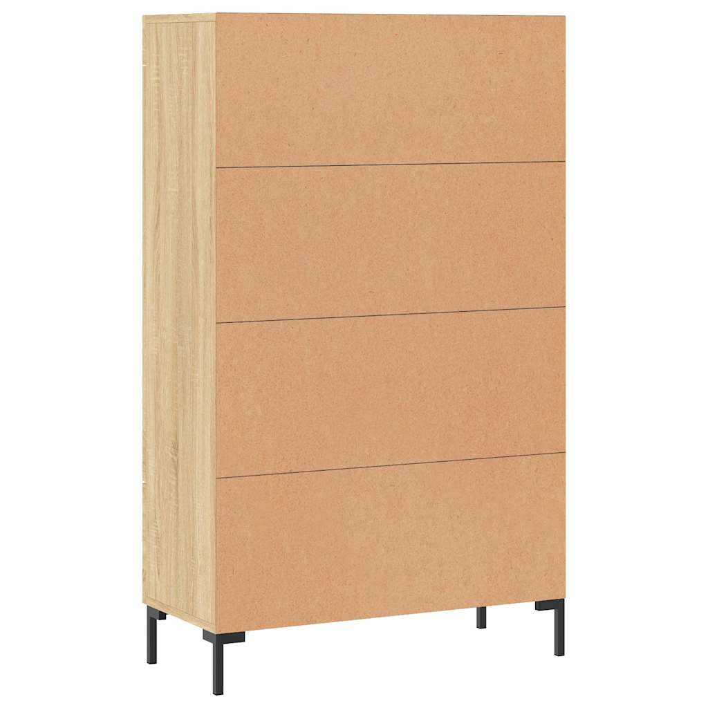 Visoka komoda boja hrasta 69,5 x 31 x 115 cm konstruirano drvo