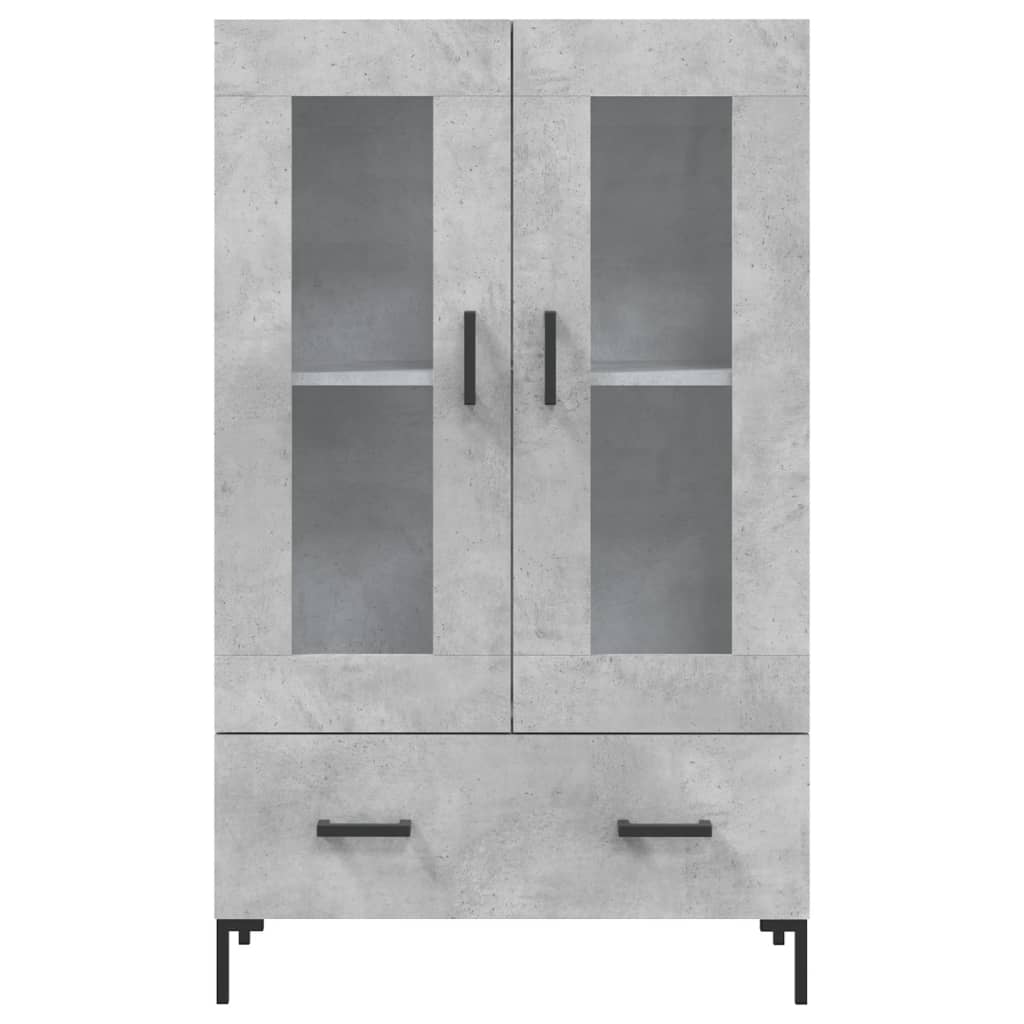 Visoka komoda boja betona 69,5 x 31 x 115 cm konstruirano drvo
