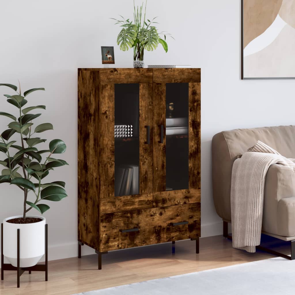 Visoka komoda boja hrasta 69,5 x 31 x 115 cm konstruirano drvo