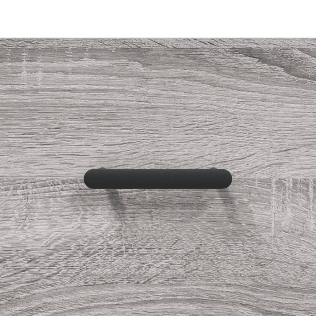 Visoka komoda siva boja hrasta 69,5x31x115 cm konstruirano drvo