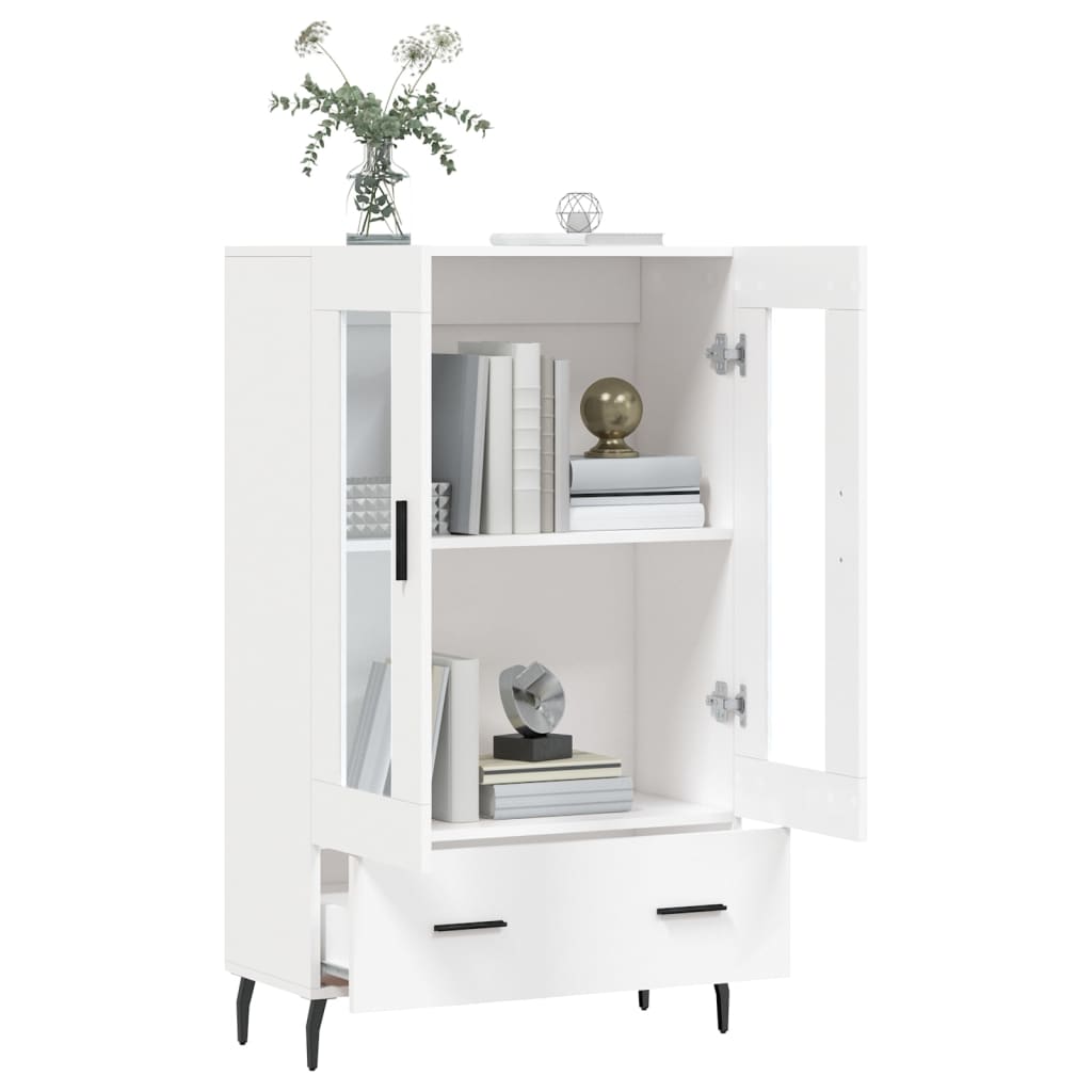 Visoka komoda bijela 69,5 x 31 x 115 cm od konstruiranog drva