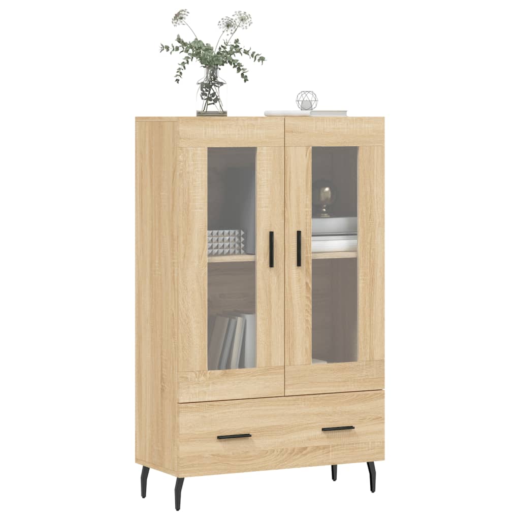 Visoka komoda boja hrasta 69,5 x 31 x 115 cm konstruirano drvo