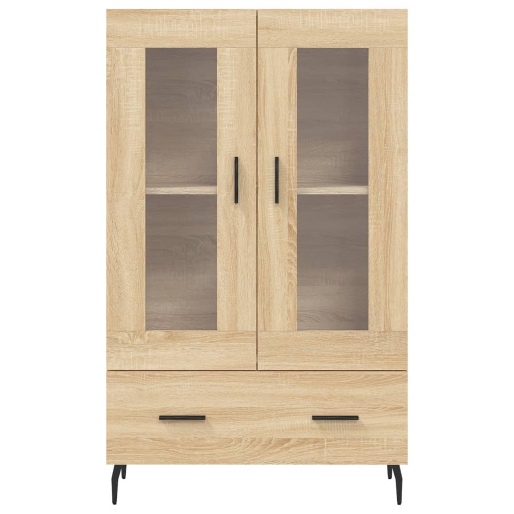 Visoka komoda boja hrasta 69,5 x 31 x 115 cm konstruirano drvo