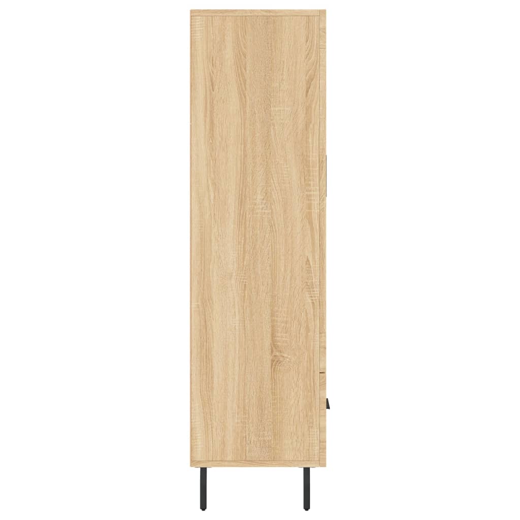 Visoka komoda boja hrasta 69,5 x 31 x 115 cm konstruirano drvo