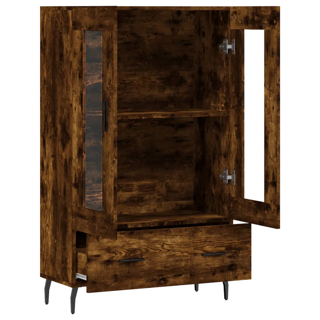 Visoka komoda boja hrasta 69,5 x 31 x 115 cm konstruirano drvo