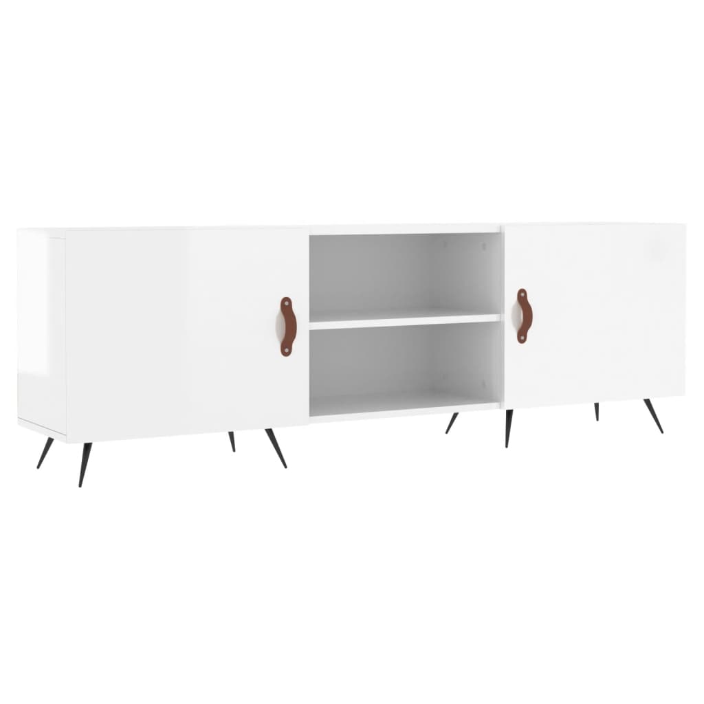 TV ormarić sjajni bijeli 150 x 30 x 50 cm od konstruiranog drva