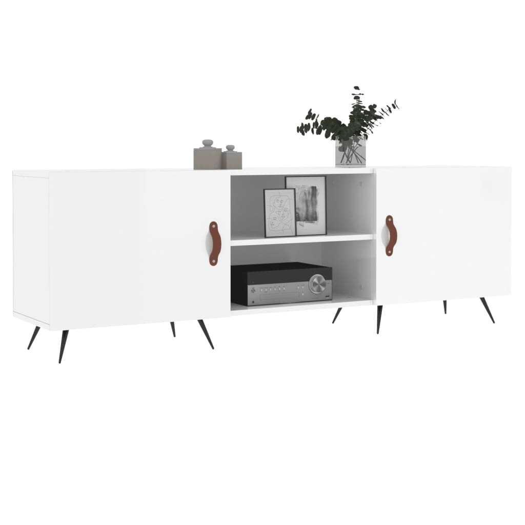 TV ormarić sjajni bijeli 150 x 30 x 50 cm od konstruiranog drva
