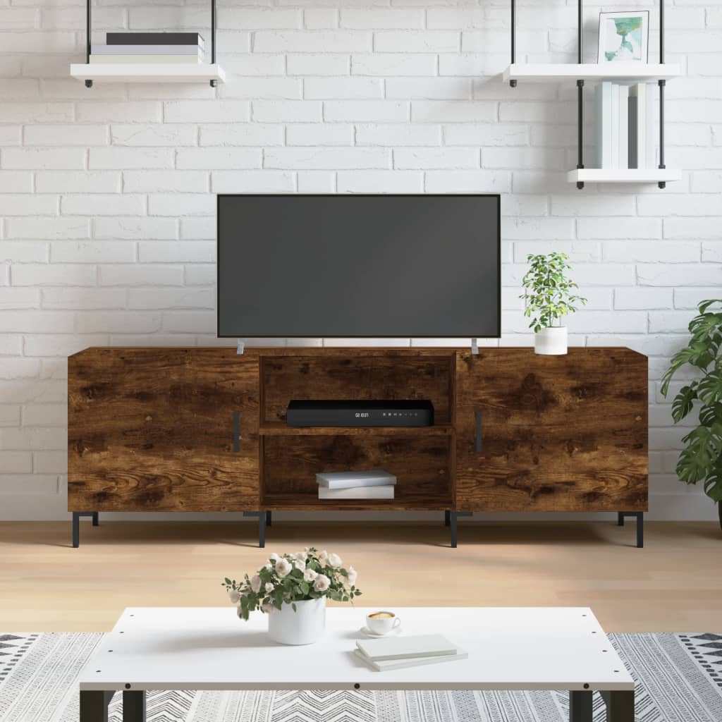 TV ormarić boja dimljenog hrasta 150x30x50 cm konstruirano drvo