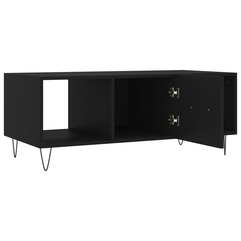 Stolić za kavu crni 102 x 50 x 40 cm od konstruiranog drva