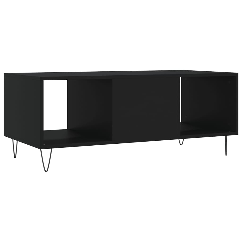 Stolić za kavu crni 102 x 50 x 40 cm od konstruiranog drva