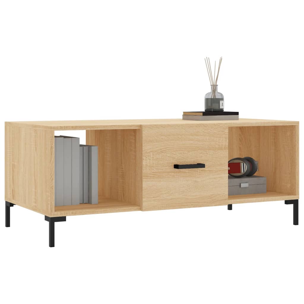 Stolić za kavu boja hrasta 102 x 50 x 40 cm konstruirano drvo
