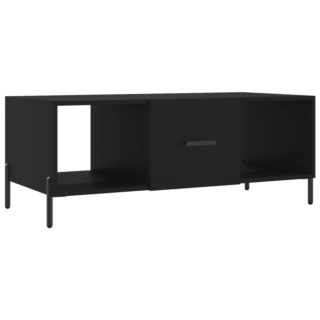 Stolić za kavu crni 102 x 50 x 40 cm od konstruiranog drva