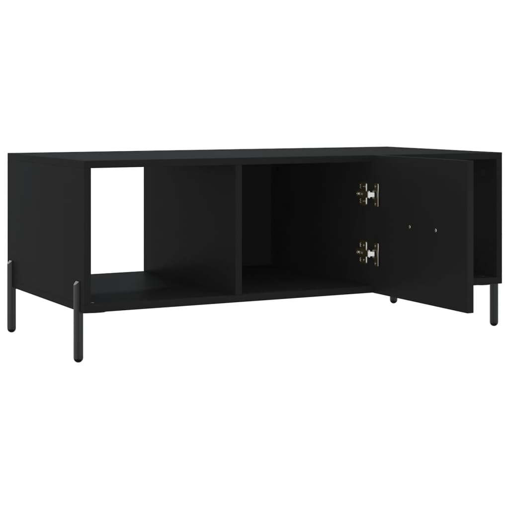 Stolić za kavu crni 102 x 50 x 40 cm od konstruiranog drva
