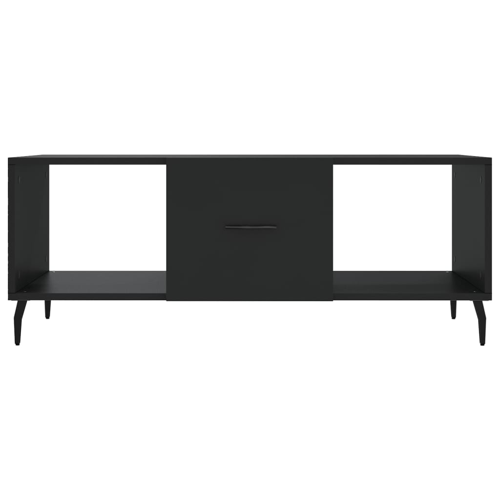 Stolić za kavu crni 102 x 50 x 40 cm od konstruiranog drva