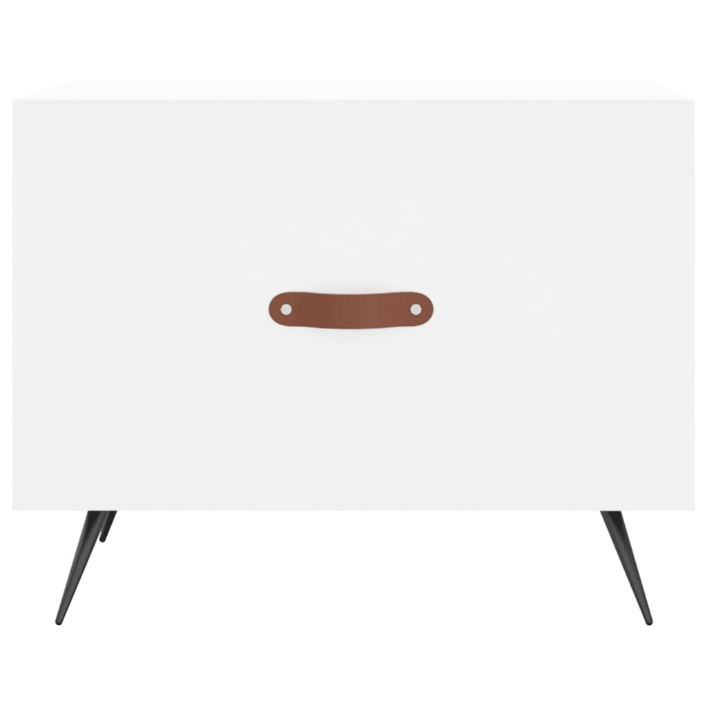 Stolić za kavu bijeli 50 x 50 x 40 cm od konstruiranog drva