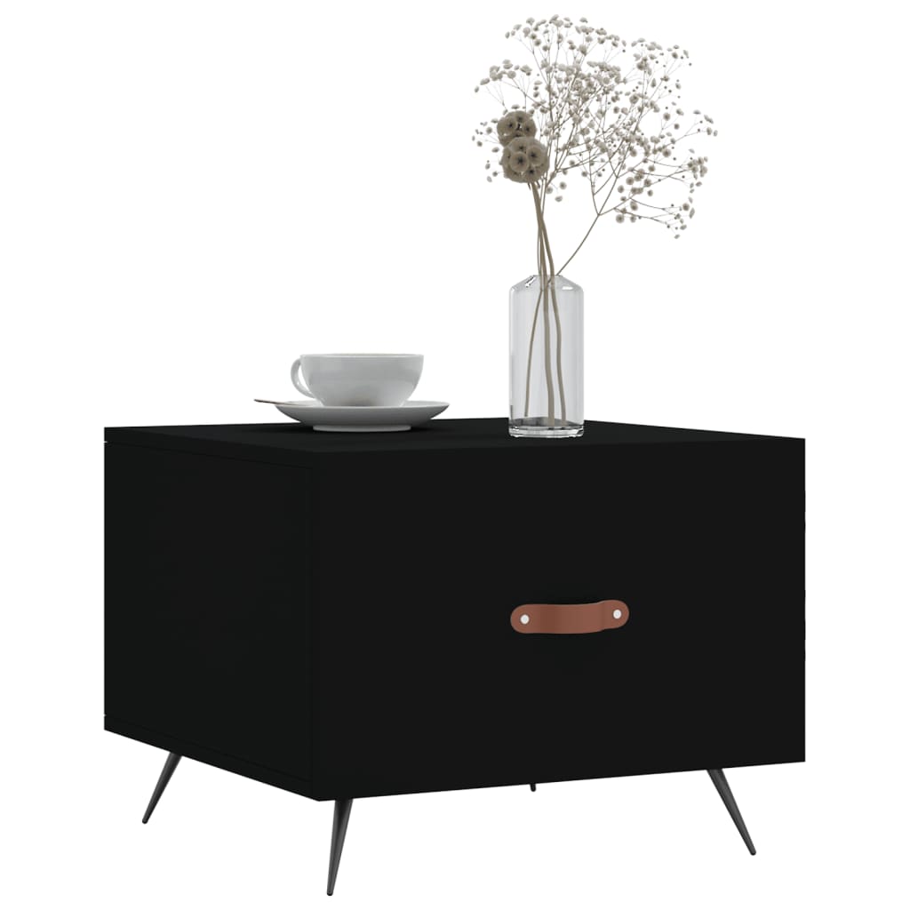 Stolići za kavu 2 kom crni 50x50x40 cm od konstruiranog drva Crna