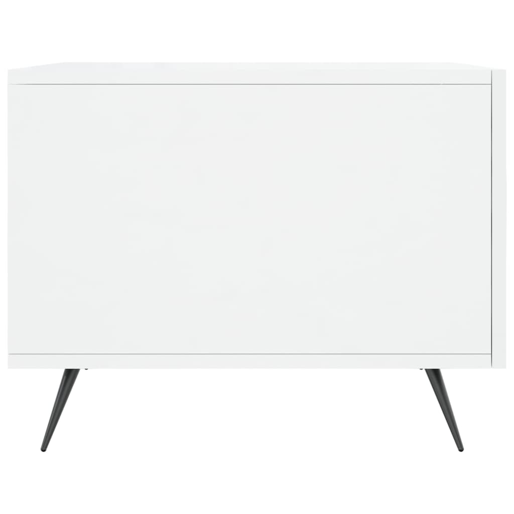 Stolić za kavu sjajni bijeli 50 x 50 x 40 cm konstruirano drvo Bijela