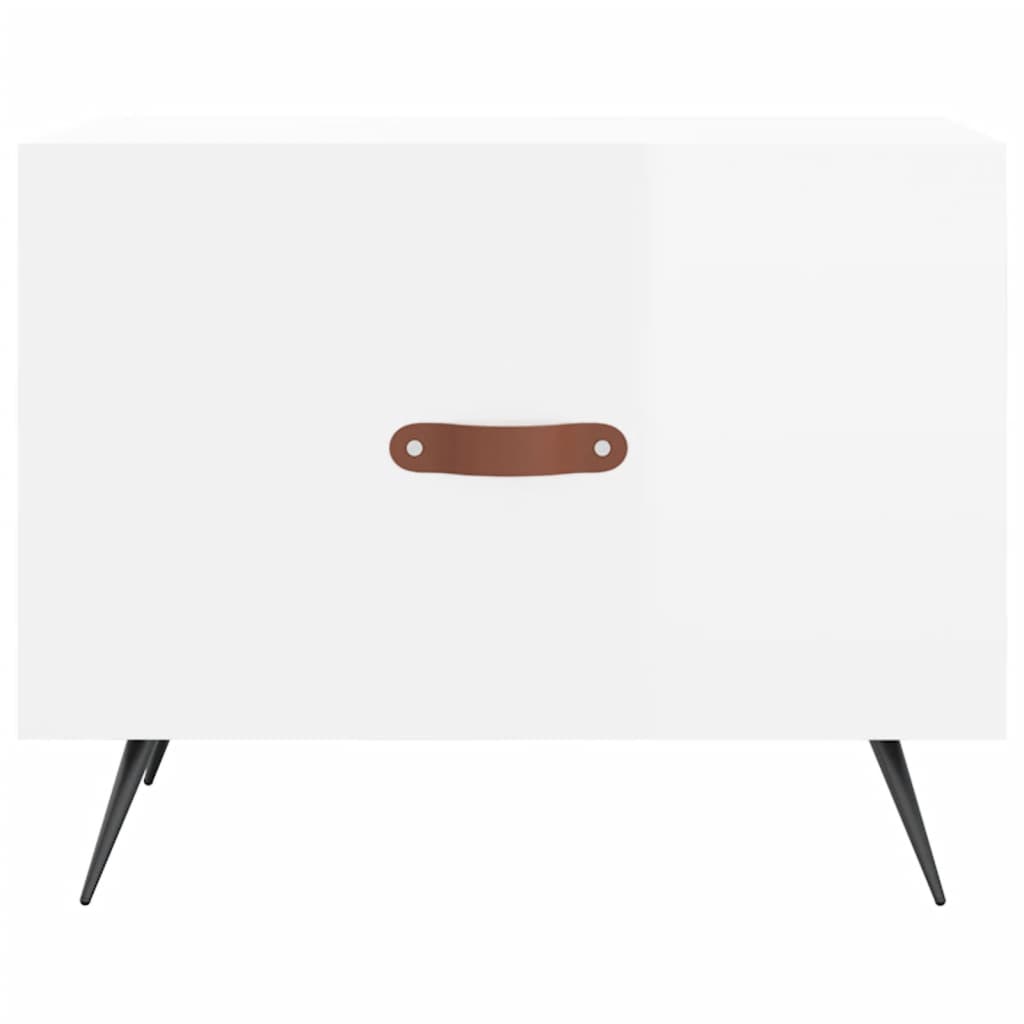 Stolići za kavu 2 kom sjajni bijeli 50x50x40 konstruirano drvo