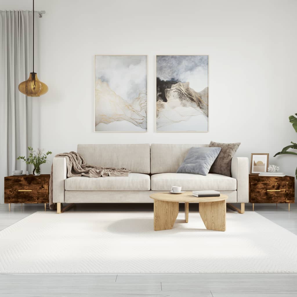 Stolići za kavu 2 kom boja hrasta 50x50x40 cm konstruirano drvo Smeđa
