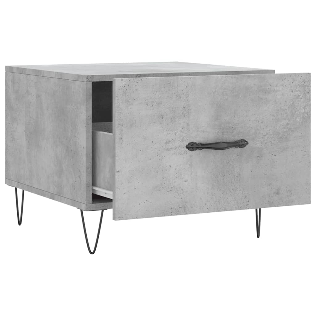Stolići za kavu 2 kom Siva betona 50x50x40 cm konstruirano drvo