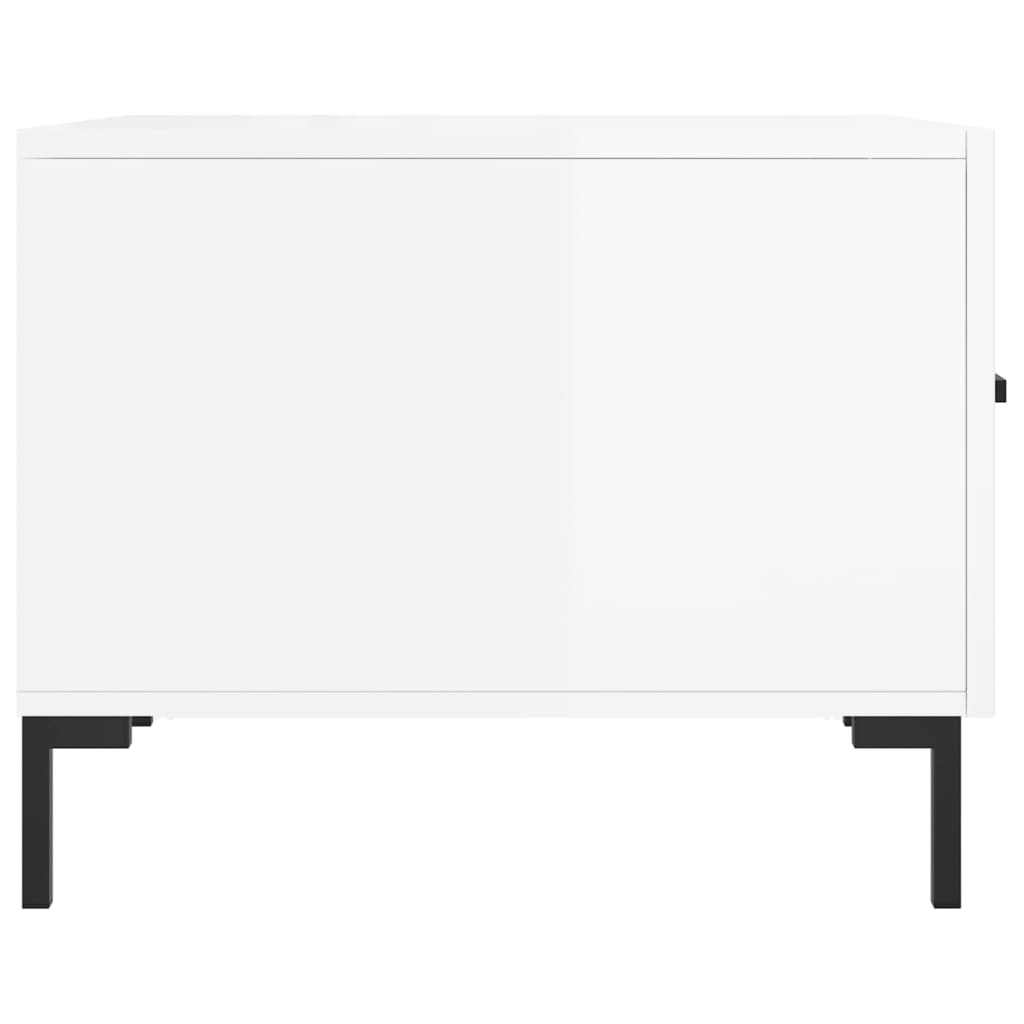 Stolići za kavu 2 kom sjajni bijeli 50x50x40 konstruirano drvo