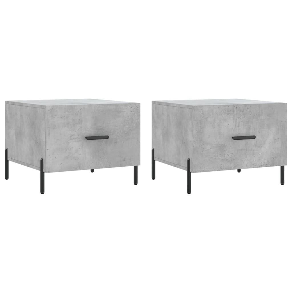Stolići za kavu 2 kom Siva betona 50x50x40 cm konstruirano drvo