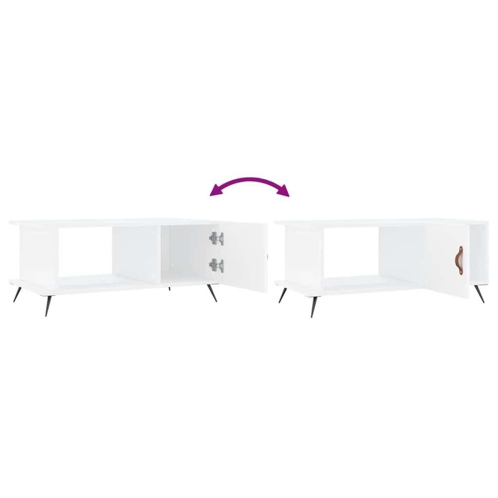 Stolić za kavu bijeli 90 x 50 x 40 cm od konstruiranog drva