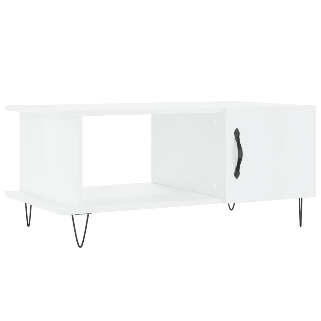Stolić za kavu sjajni bijeli 90 x 50 x 40 cm konstruirano drvo